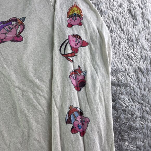 Kirby Shirt Mens Large Ivory Of The Stars Nintendo Hoshi no Kabi Video Game - Picture 6 of 11